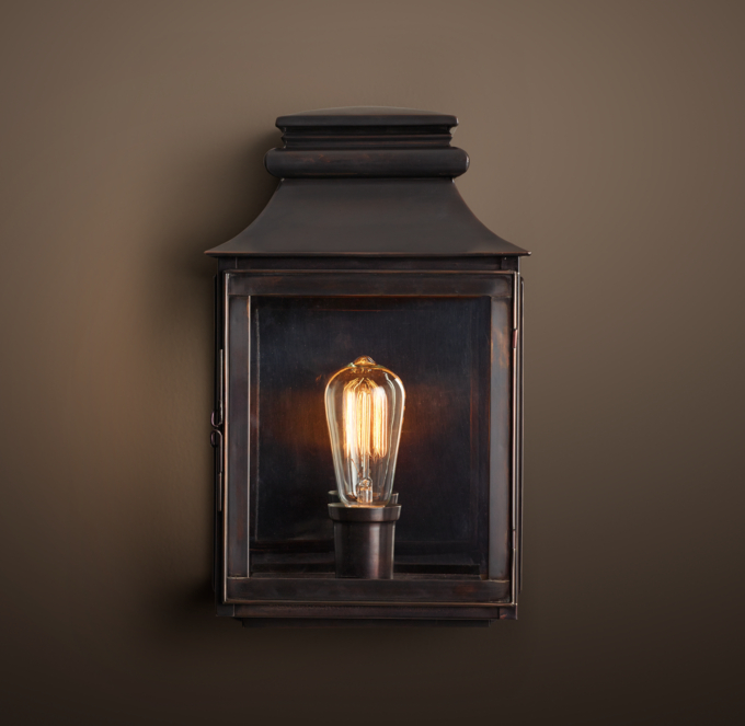 Vintage French Gas Lantern Sconce